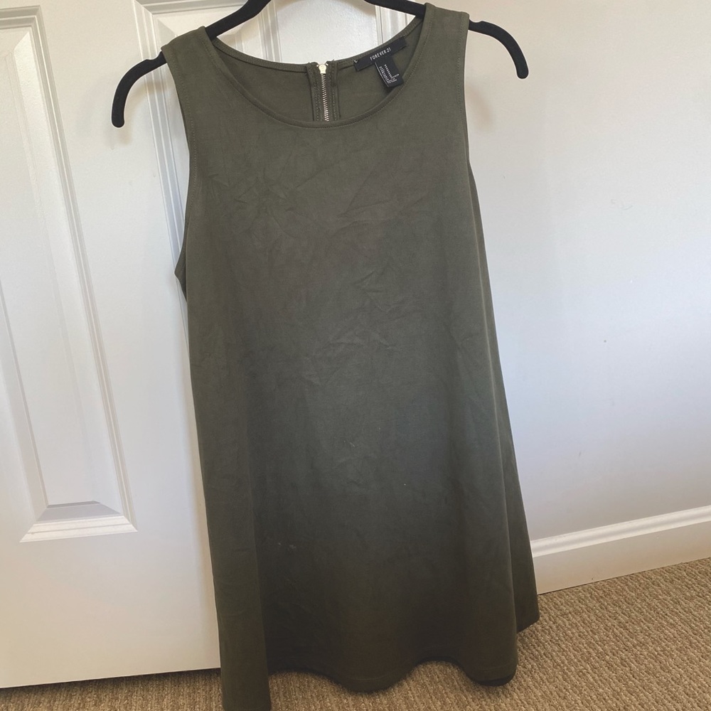 Simple army green dress